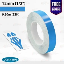 OCEAN BLUE 1/2" PIN STRIPE Car Model Motorcycle Decal TAPE Vinyl Sticker 12mm