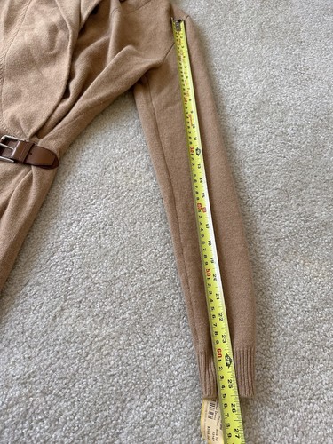 Ralph Lauren Black Label Merino Wool Blend Midi Dress Beige Women's Size L NEW - Picture 10 of 15