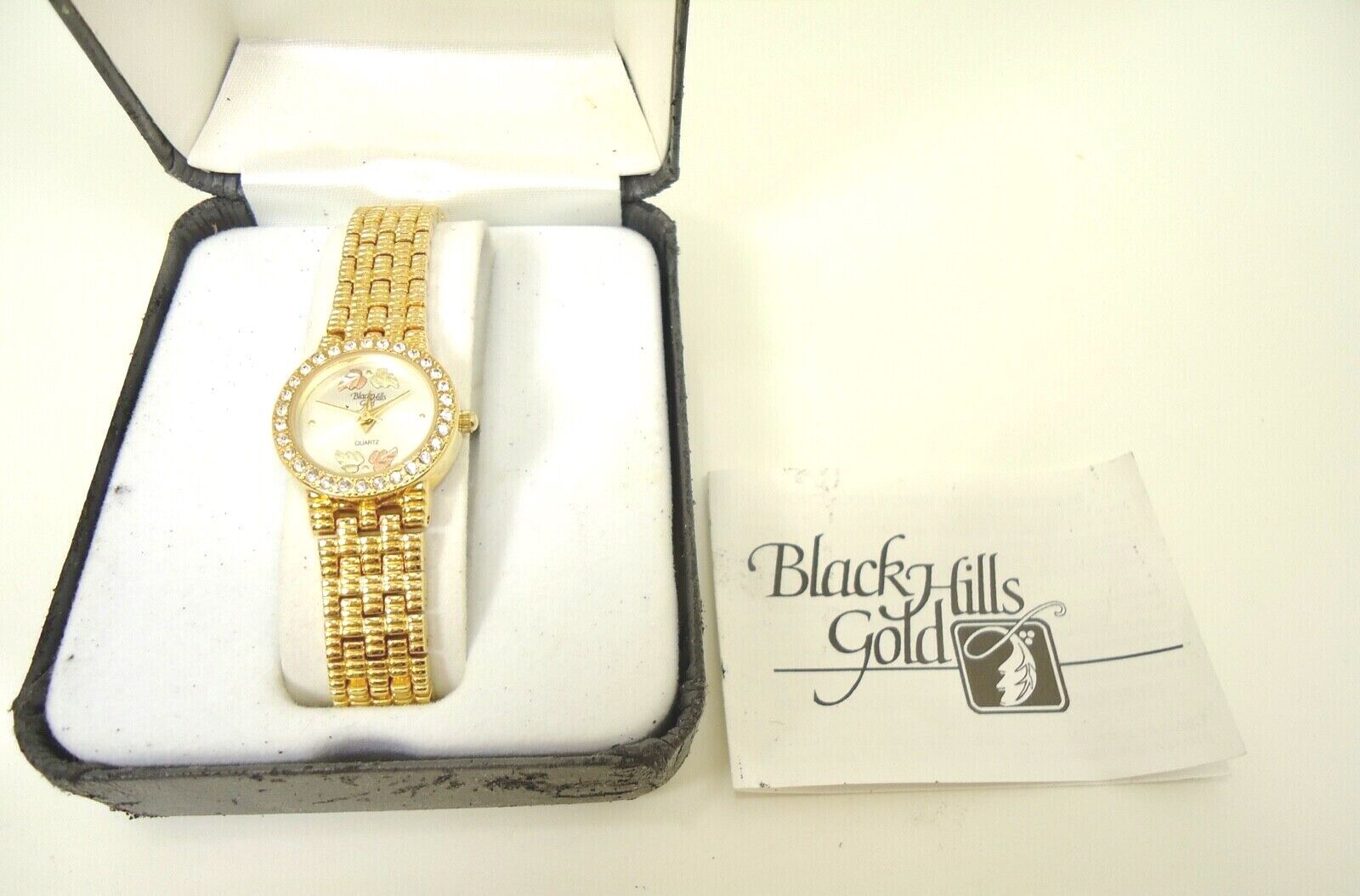 Black Hills Gold 12K Gold Leaves Expansion Watch Stainless Steel Case Back