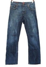 HUGO BOSS Orange Label Men's Distressed Denim Jeans Blue Size W32 L34