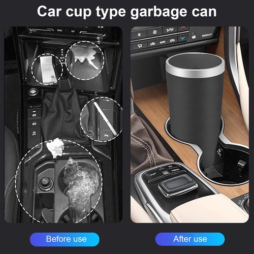 800ml Car Mini Bin Cup Holder Portable Small Plastic Trash Can For Home Office - Picture 10 of 12