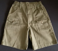 Vintage Boy Scouts Of America Shorts Youth Size 10 Green Waist 25" BSA Scouting
