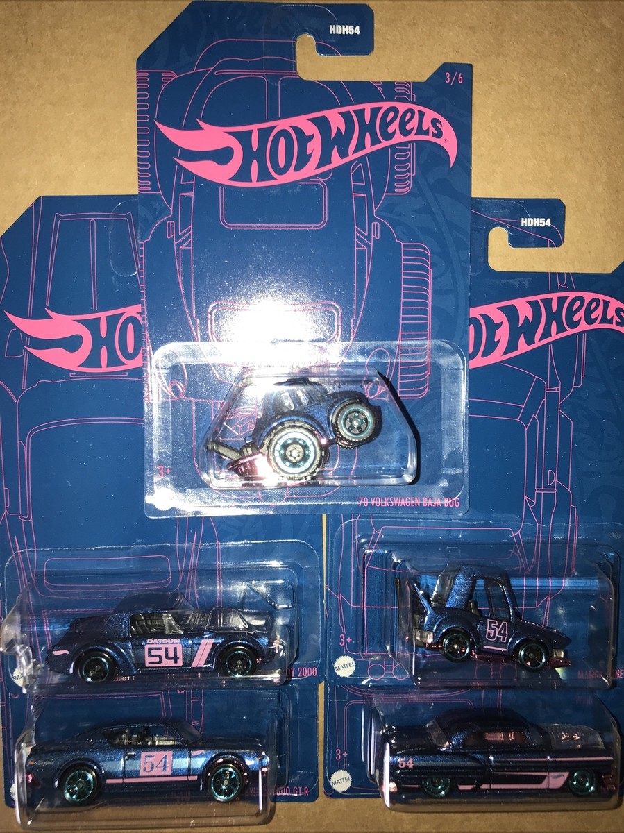Hot Wheels 2022 Pearl and Chrome 54th Anniversary 5 Cars No Nitro
