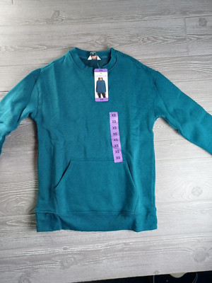 Danskin Women's Sweatshirt Crewneck Soft Fleece With Pocket XS NWT New