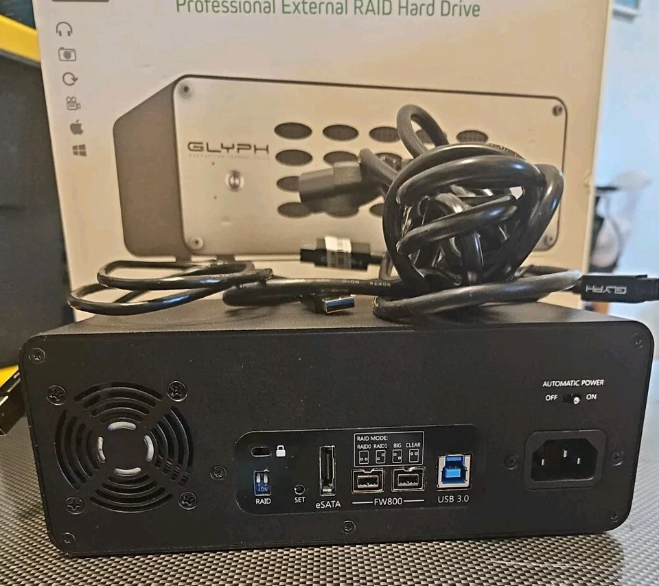 Glyph SR8000 Studio Raid 12 TB 7200 rpm USB 3 FW800 ESATA Foto 3 de 3