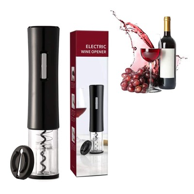Electric Wine Bottle Opener with Foil Wine Cutter Automatic Bottle Opener Black