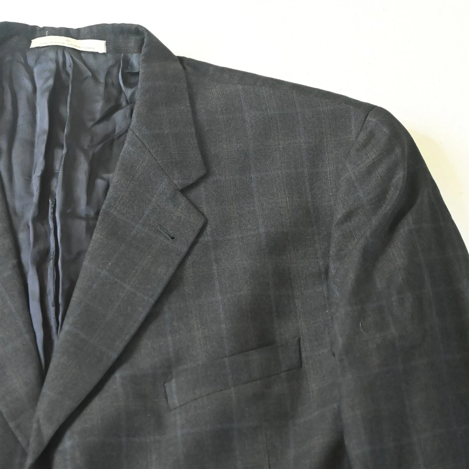 Joseph Abboud 48L Azul Gris Ventana Lana Hombres Blazer Traje Chaqueta Abrigo Deportivo Foto 2 de 4