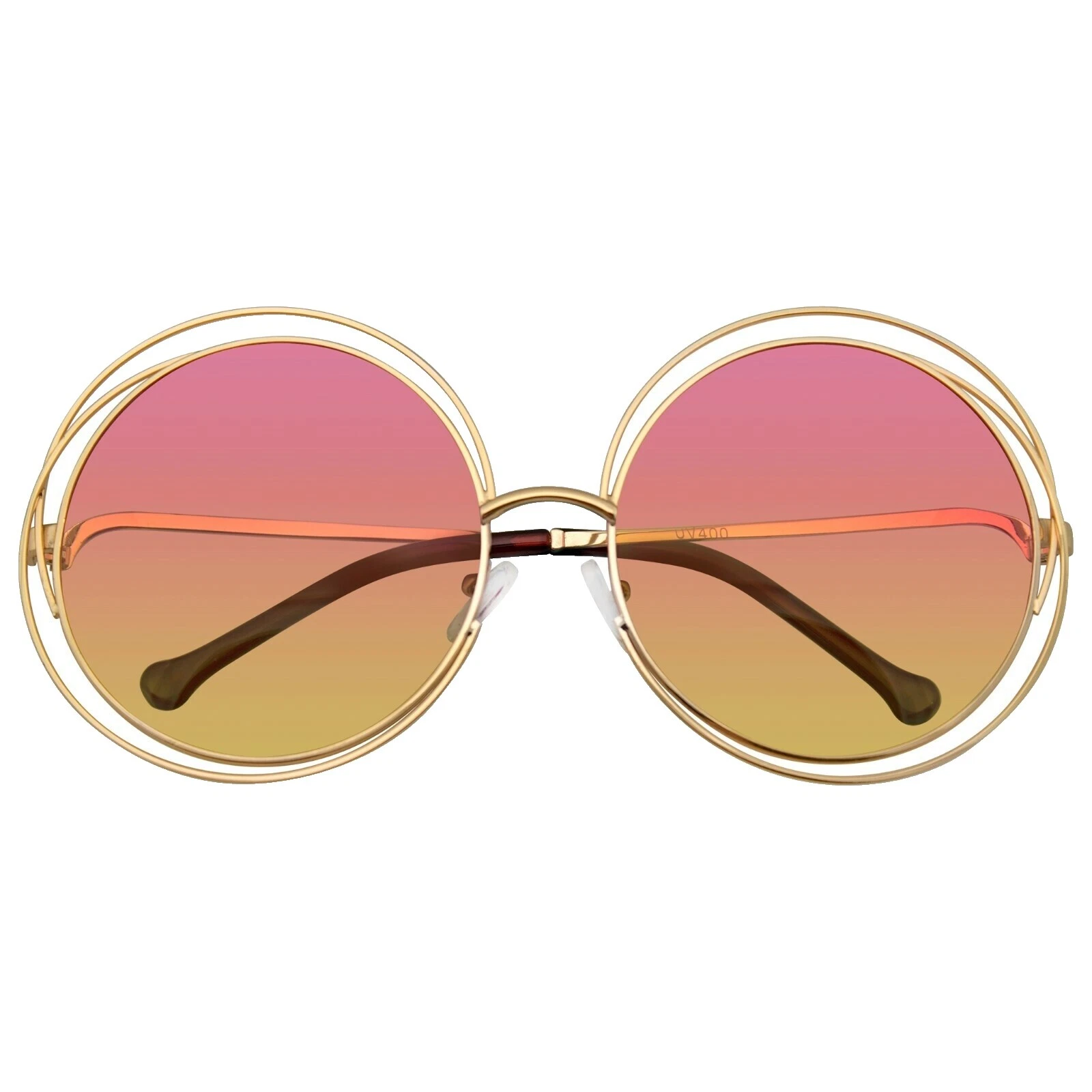 Mirrored Sunglasses for Men's Retro Round