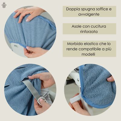 Copri Seggiolone Babysanity In Spugna Di Cotone - Universale, Made In Italy - Foto 2