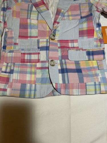 Gymboree Boys Size 7 Long Sleeve Pastel Plaid Madras Blazer NWT Easter Spring - Picture 5 of 17