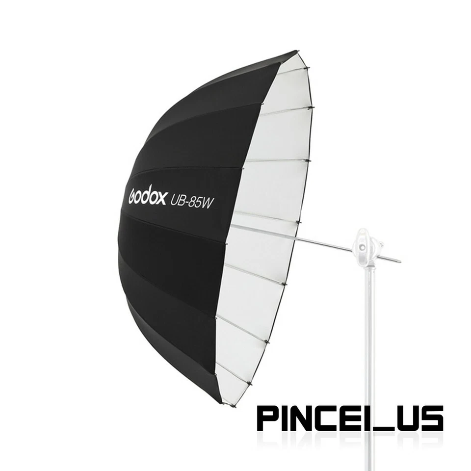 Godox UB-85W 33.5" Paraguas Reflectante Parabólico Estudio Paraguas Reflector pe66 Foto 2 de 4