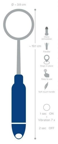 Masturbatore glande vibrante stimolatore maschile per pene in silicone e metallo - Foto 3 di 10
