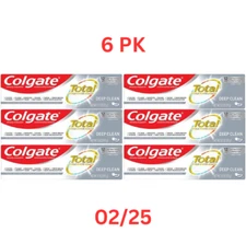 6 X Colgate Total DEEP CLEAN Anticavity Toothpaste 3.3 oz each BB:  Read