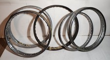 Mixed Lot Of Vintage Motorcycle Spoke Wheels No Spokes 1820 Triumphnortonbsa