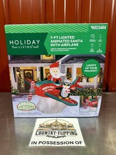 Gemmy Animated Santa Airplane Airblown Gemmy Inflatable Air Show