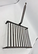 19th Century Antique Primitive Cast Iron Broiler Hand Forged Drip Holes 20 X 13