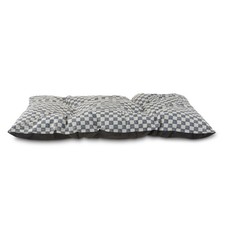 Bed Dogs Tufted Pillow Machine Washable Black White Checkered 35" x 27