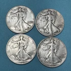 Lot of 4 90% Walking Liberty Half Dollars (2) 1942 (2) 1943 Private Collection
