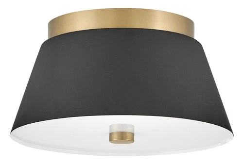 Lark 83511 Tess 2 Light 11"W Flush Mount Ceiling Fixture - Black - Picture 1 of 7