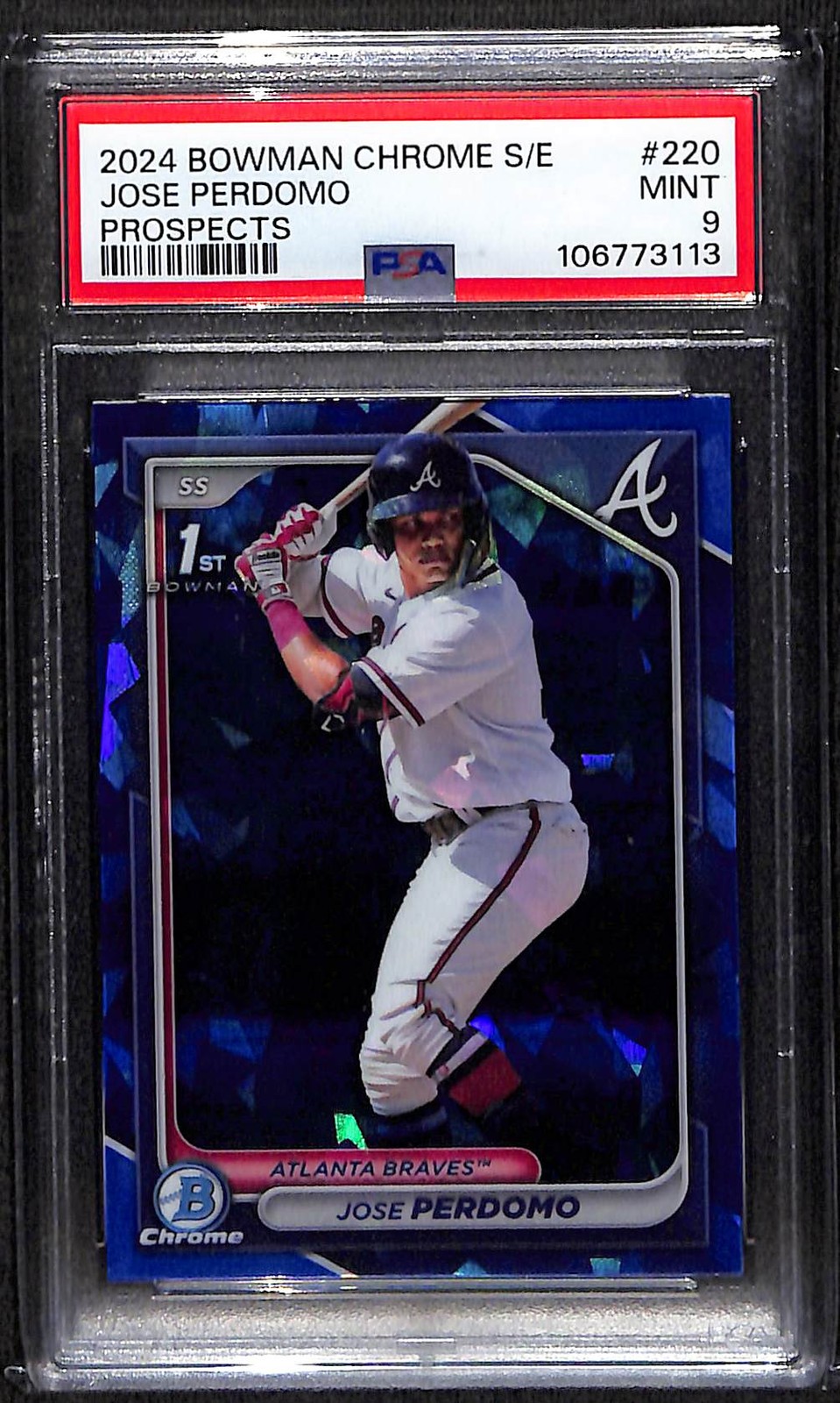 2024 Bowman Chrome Sapphire Edition Prospects #BCP-220 Jose Perdomo PSA 9