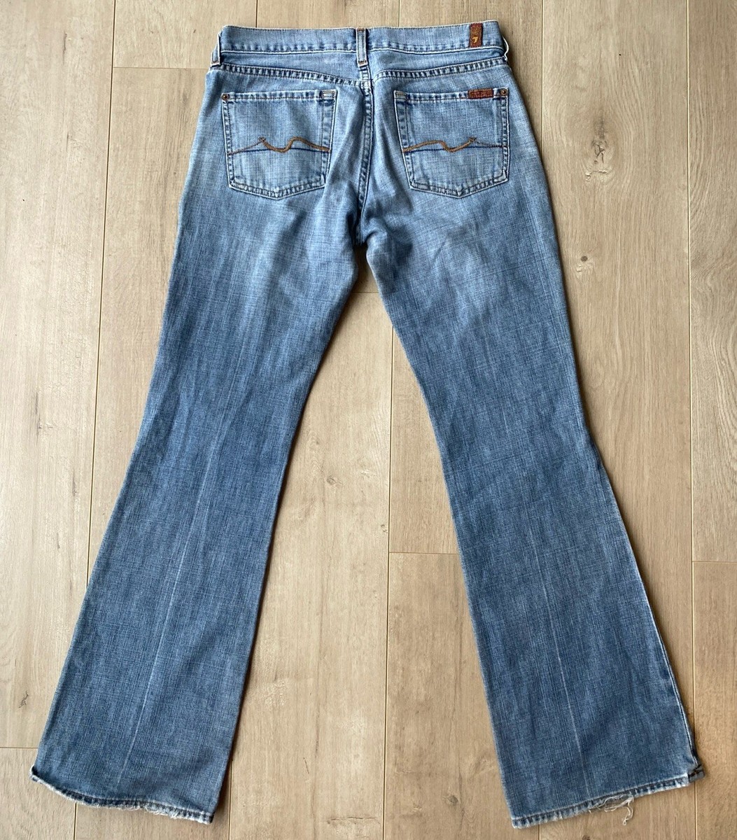Seven for all Man Kind Flare Leg Jeans 100% Cotton Sz 29 $228 USA View 2