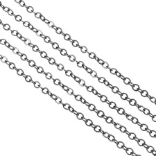 Total 33 Feet Unfinished Cable Chain, round Link Chain Twisted 3.5Mm for Jewelry