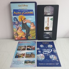 Disney Emperors New Groove VHS Video Cassette Tape Blue Mickey Icon Case PAL