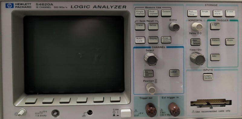 HEWLETT PACKARD 54620A 16 CHANNEL LOGIC ANALYZER