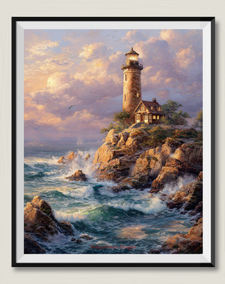 Beacon to the Sea - Chart Counted Cross Stitch Patterns Needlework DMC Color DIY
