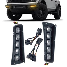 For 2021- 2025 Ford Bronco Accessories LED DRL Fog Lights Hood Turn Signal Lamp