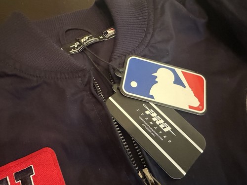 ATLANTA BRAVES Mens Size Medium Long Sleeve Varsity PRO STANDARD JACKET Navy NWT - Picture 5 of 12