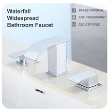 New Open Box Gagalife 8" Waterfall Bathroom Faucet Chrome – Model JJL3JTPB01