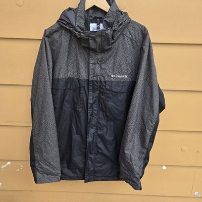 Columbia Jacket Men's Size L Black Grey Waterproof Interchange. Read!