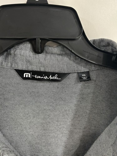 Travis Mathew Shirt Mens XXL Heathered Gray Soft Stretch Short Sleeve Golf Polo - Picture 2 of 5