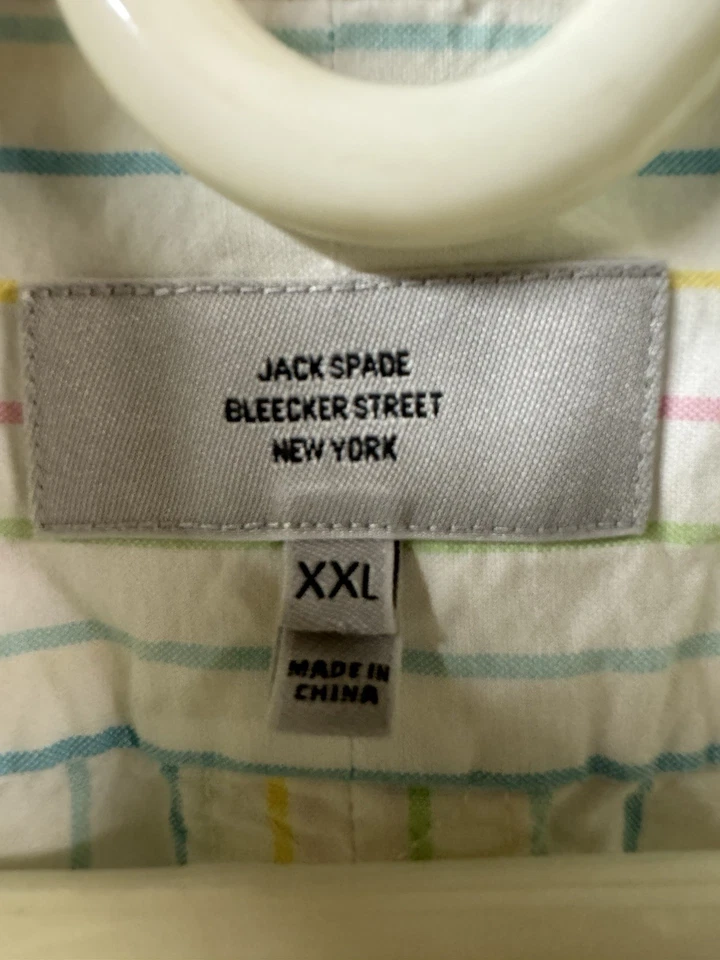 Jack Spade Mens XXL Shirt Multicolor Striped Long Sleeve Button-Down Cotton - Image 2 of 4