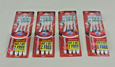 Lot of 4 Packs Colgate 360 Adult Toothbrush MEDIUM 4 Per Pack 16 Total Brushes
