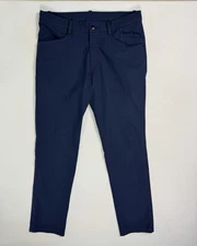 Lululemon Pant Slim Mens 34x32 Navy Blue Commuter City Casual Straight Leg