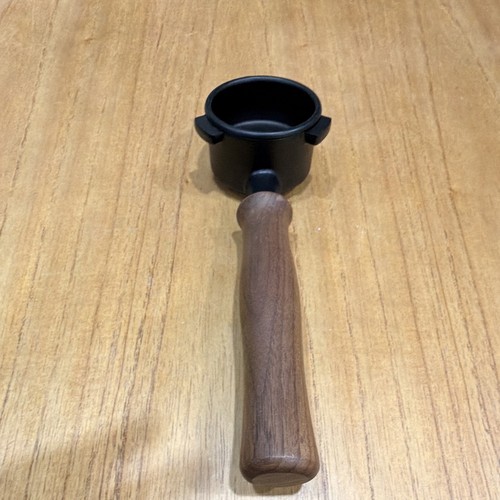 Flair 58 Espresso Machine Portafilter, Matte Brown/Black Wood Handle