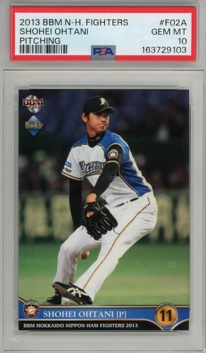 2013 Shohei Ohtani #F02A BBM Hokkaido Nippon-Ham Fighters RC Foil PSA10 GEM MINT