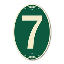 SignMission Designer Series Sign - Sign with Number '7 12" x 18" Aluminum Sign