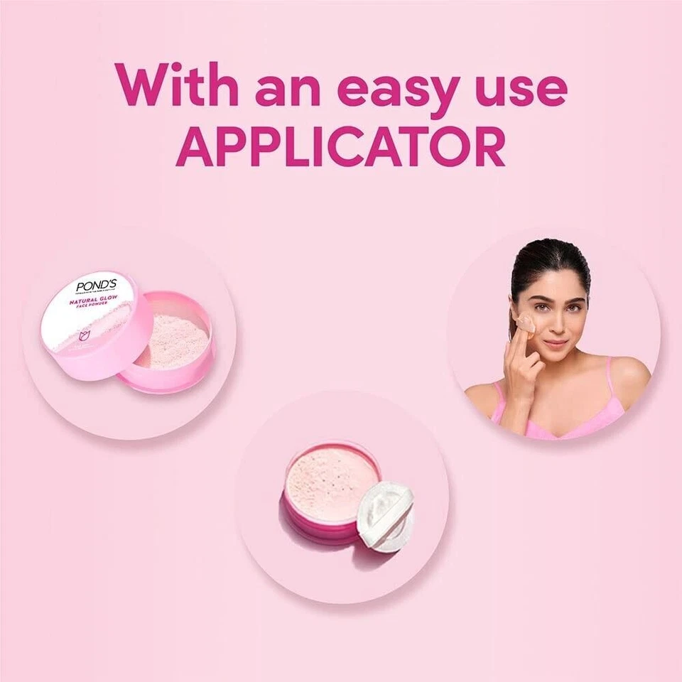 Pond's Natural Glow Face Powder, Pink Glow - 30G ( pack of 2 ) free shipping - Image 2 of 4
