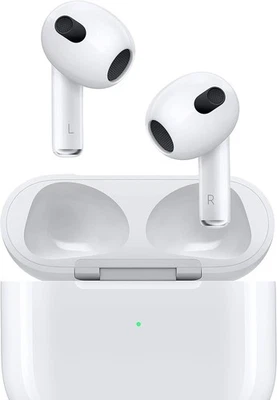 2022 Apple AirPods (3ᵉ génération) avec Boîtier de charge Lightning - Photo 1/4