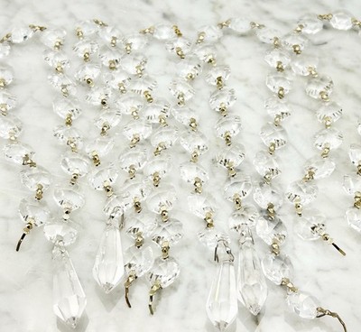 Crystal Chandelier 95 Pieces 17-21 Pc. Strings Teardrops Prism Balls ...