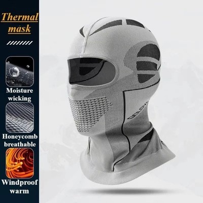 Sturmhaube Vollgesichtsmaske Herren Damen Radfahren Ski Warm Hals Schwarz Motorrad