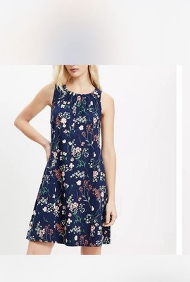 blue floral petite dress Sassy Shortcake Floral Cove Dress