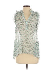 BCBGMAXAZRIA Women Green Sleeveless Blouse XS