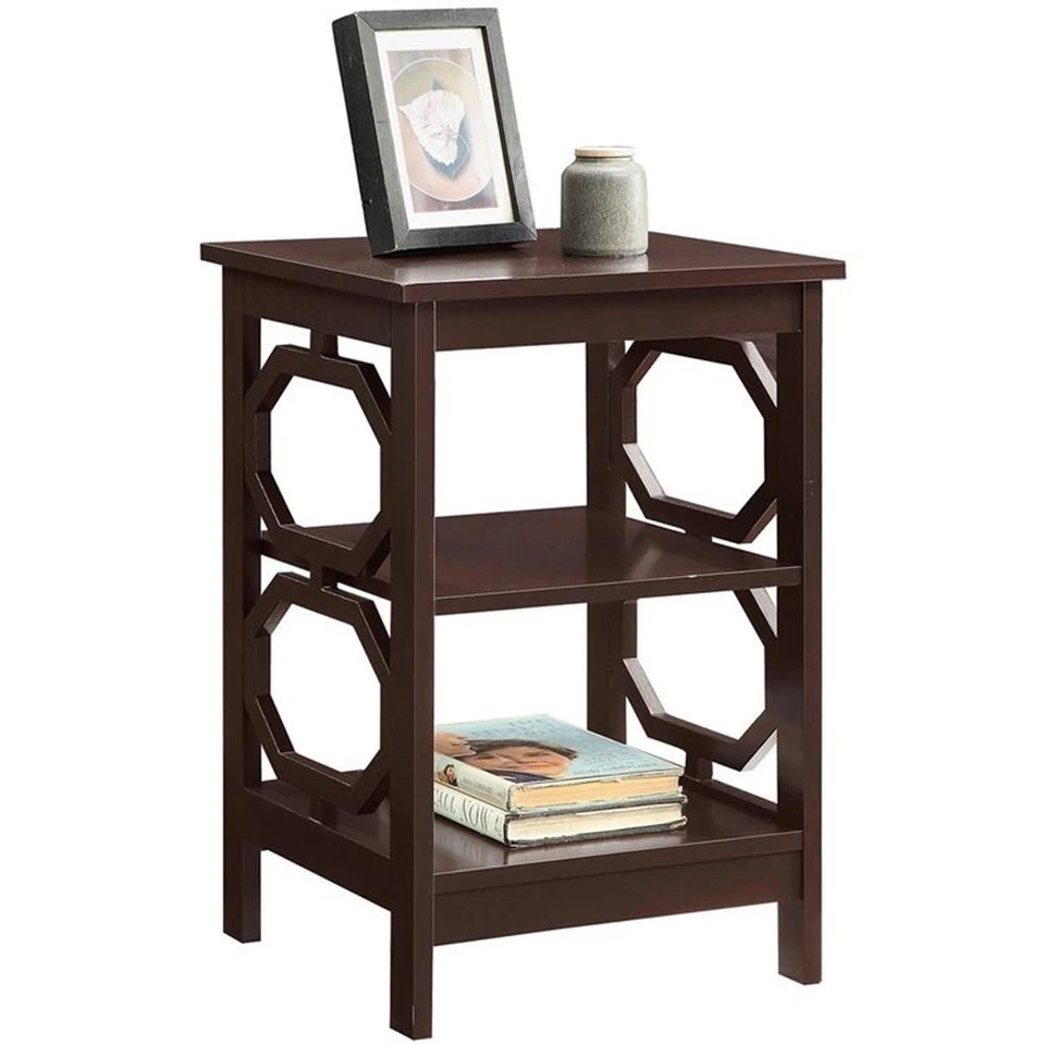 Convenience Concepts Omega 16" Square End Table in Espresso Wood Finish - Image 3 of 4