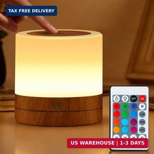 Portable Night Light for Kids, USB Rechargeable Small Desk Lamp,13 RGB Colors