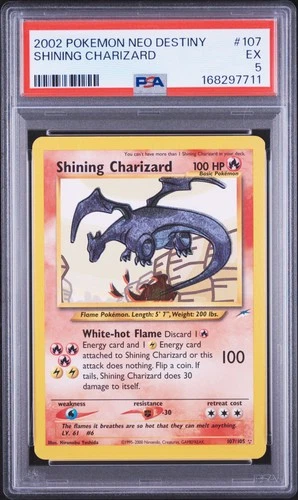2002 POKEMON NEO DESTINY #107 SHINING CHARIZARD PSA 5