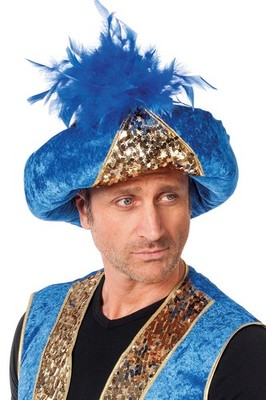 Turban Orient Sultan royalblau gold